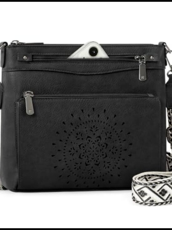 Handbags - Water-Resistant Crossbody Bag PU Leather with Card Slots Adjustable Strap